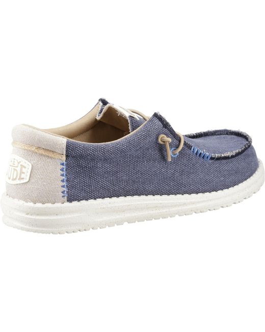 Wally Coastline Scarpe Da Barca di HeyDude in Blue