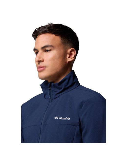 Columbia Blue Heather Canyon Ii Softshell Jacket for men