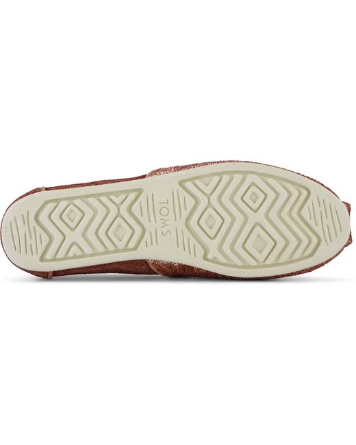 TOMS Brown Alpargata Sequins Textile Espadrilles