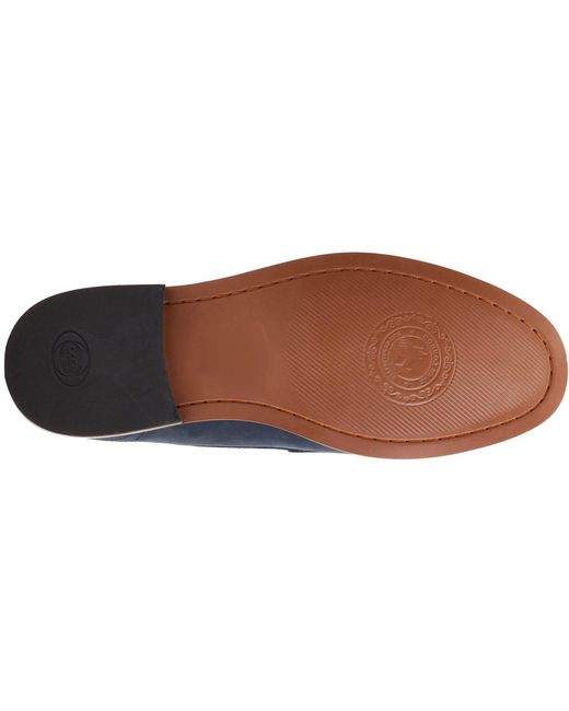 Base London Blue Garfield Leather Loafers for men