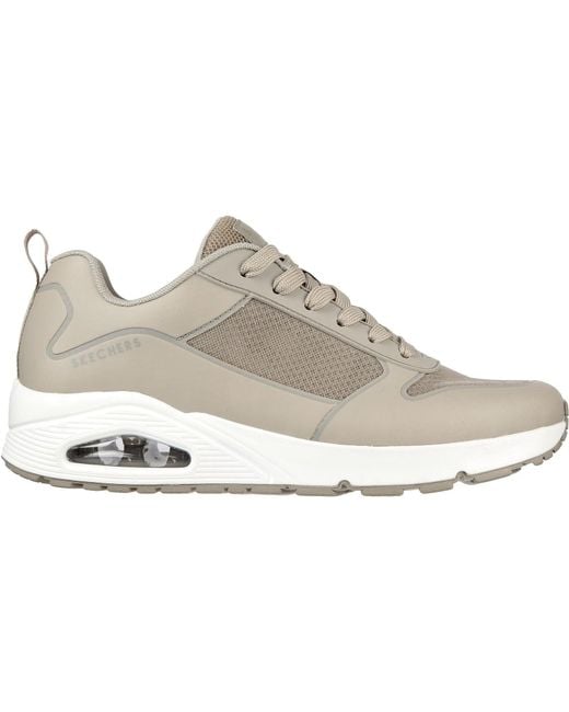 Skechers Gray Uno Sol 232248-Tpe Taupe Lace Up Shoes for men