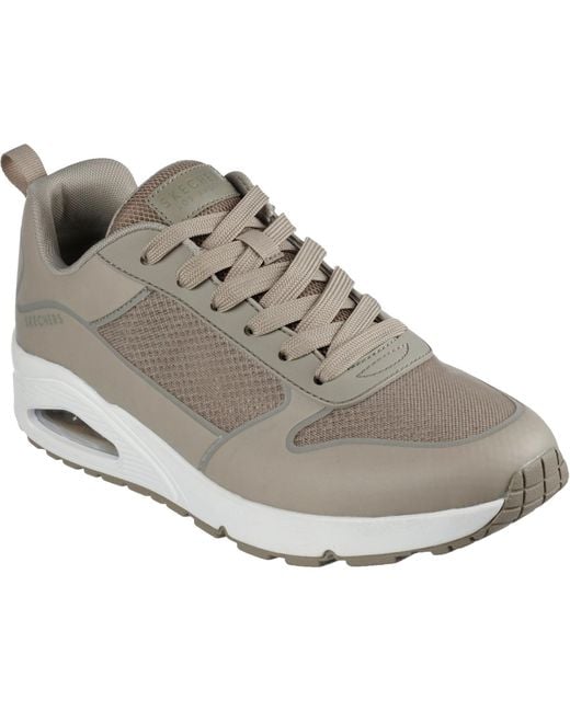 Skechers Gray Uno Sol 232248-Tpe Taupe Lace Up Shoes for men