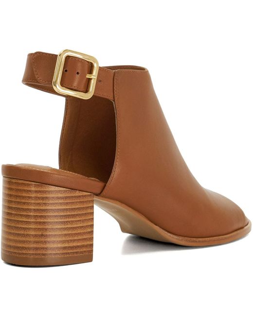 Dune Brown Joupin Leather Heels
