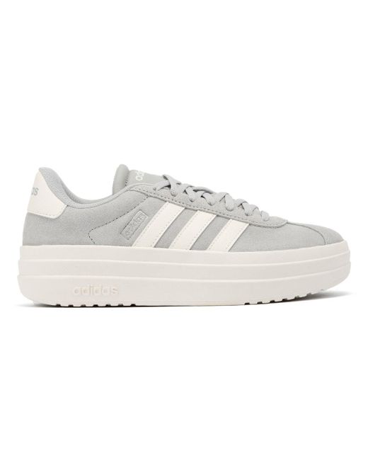 Adidas White Vl Court Bold Sneaker Aus Leder