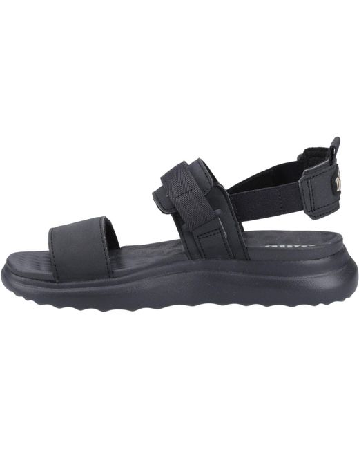 HeyDude Black Collins Mono Sport Textile Sandals