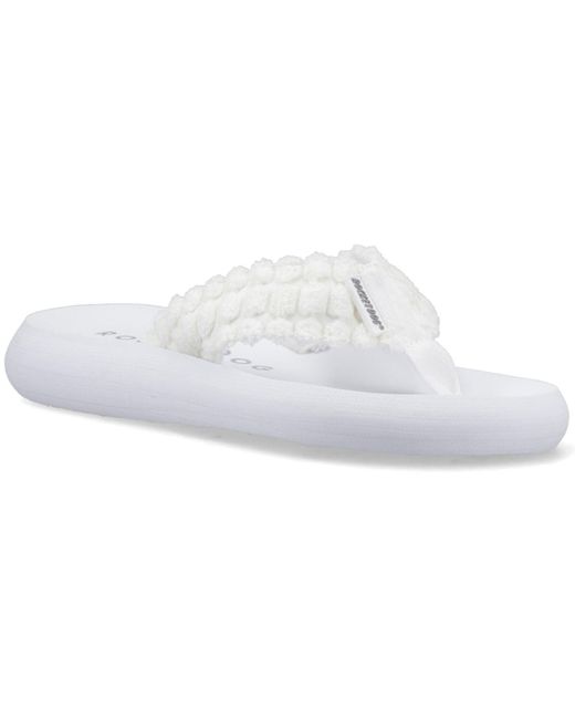 Rocket Dog White Spotlight Atom Textile Flip Flops
