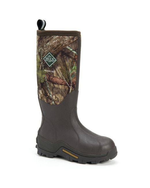 Muck Boot Brown Woody Max Rubber Mossy Oak Wellington Boots