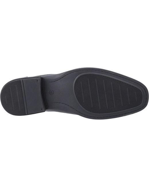 Pod Black Spear Leather Slip-On Shoes for men