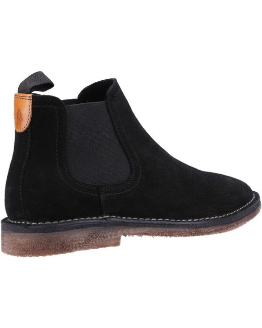 Hush Puppies Shaun Suède Zwarte Laarzen in het Black voor heren