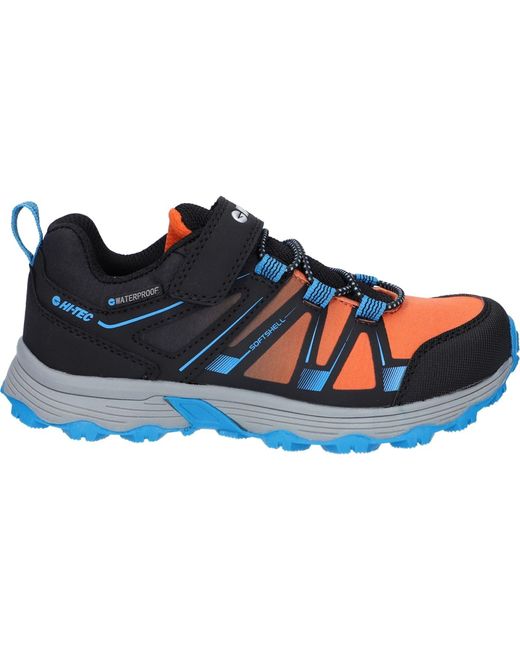 Hi-tec Blue Scrappy Low Wp Jr Synthetic/ Danube/Flame Hiking Boots