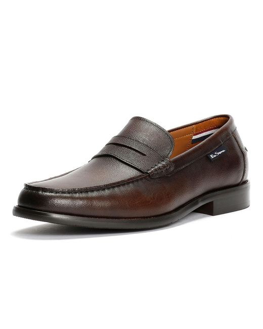 Ben Sherman Hester Leather Men's Brown Loafers - Uk 12 for men