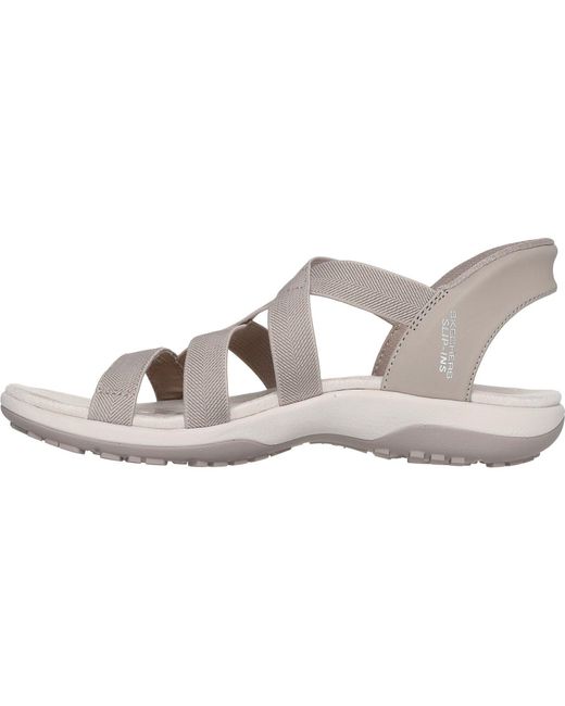Skechers Gray Reggae Slim Stretch Flex Damen Sandalen