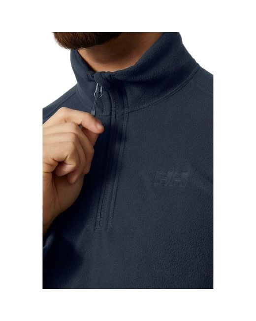 Helly Hansen Sport Blue Daybreaker 1/2 Zip Polyester Fleece Pullover for men