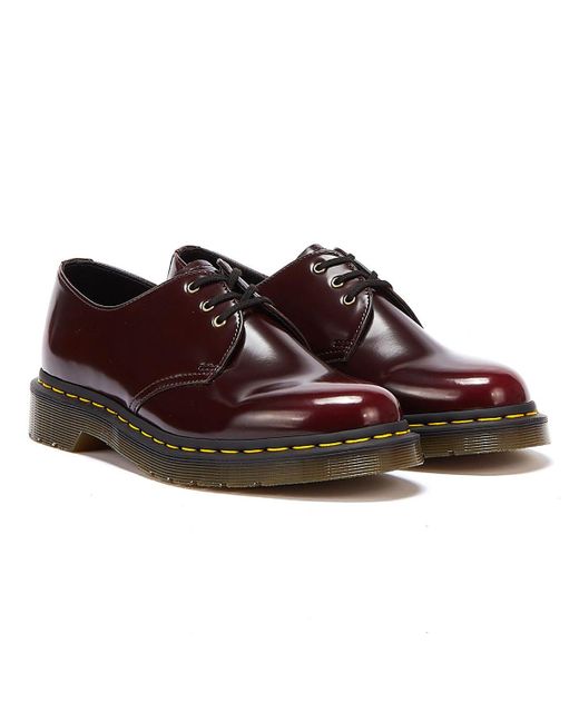 Dr. Martens Dr. Martens Cherry Red Vegan 1461 Shoes Women's Casual Shoes In  Red - Save 24% - Lyst
