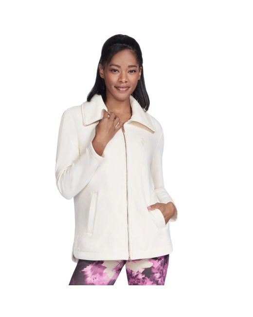 Skechers White Go Snuggle Tunic Jacket Jacket