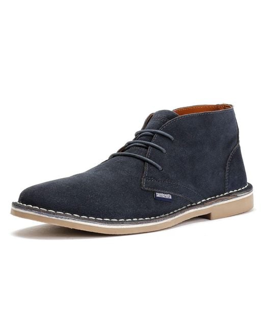 Lambretta Blue Chiswick Suede Boots for men
