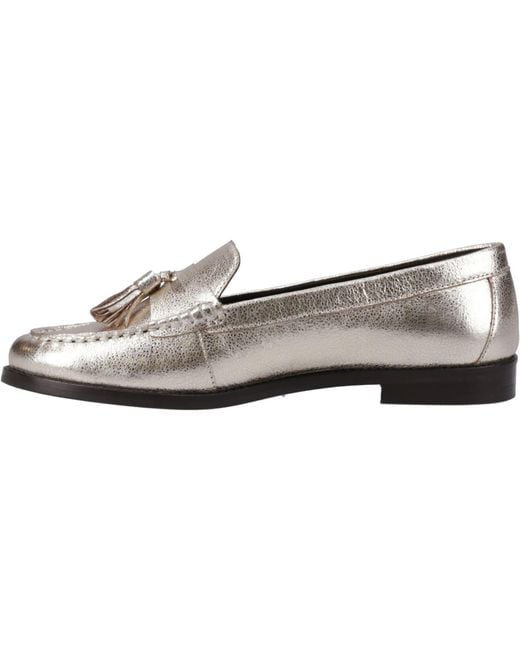 Hush Puppies White Connie Leather Loafers