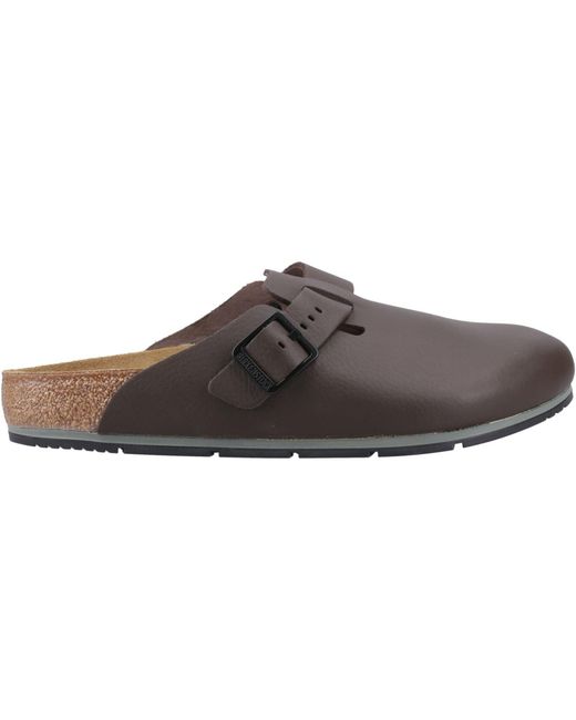 Birkenstock Brown Boston Pro Leather Java Narrow Fit Clogs for men