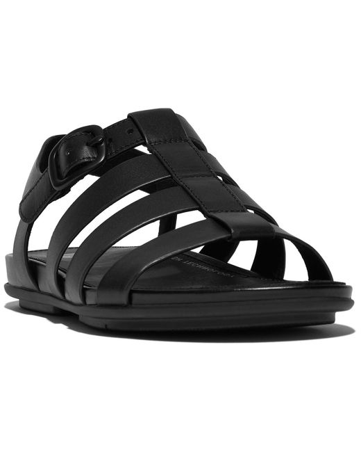 Fitflop Black Gracie Fisherman Leather All Sandals