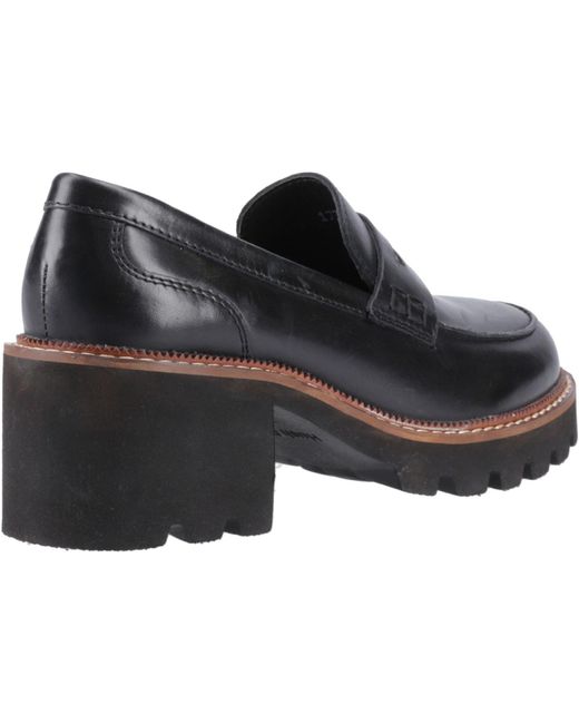 Hush Puppies Black Giavanna Farbe Lederloafer