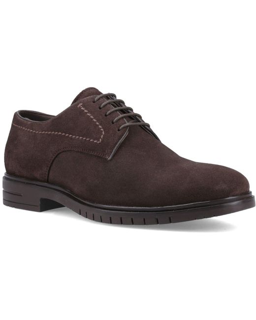 Hush Puppies Brown Sterling Suede Shoe Leather Lace-Up Shoes for men