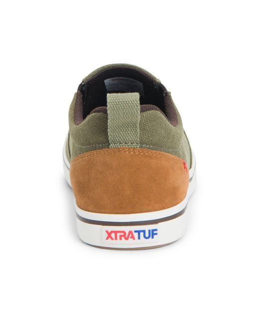XtraTuf Green Sharkbyte Canvas Trainers for men