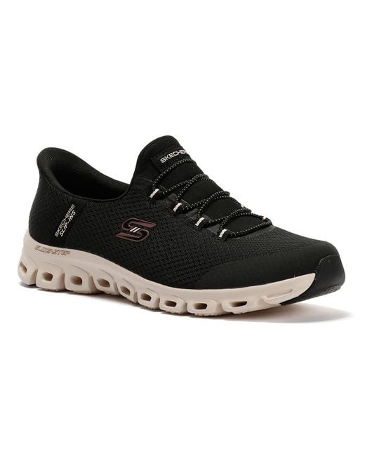 Skechers Black Slip-Ins Glide Step Vibey Mesh Trainers