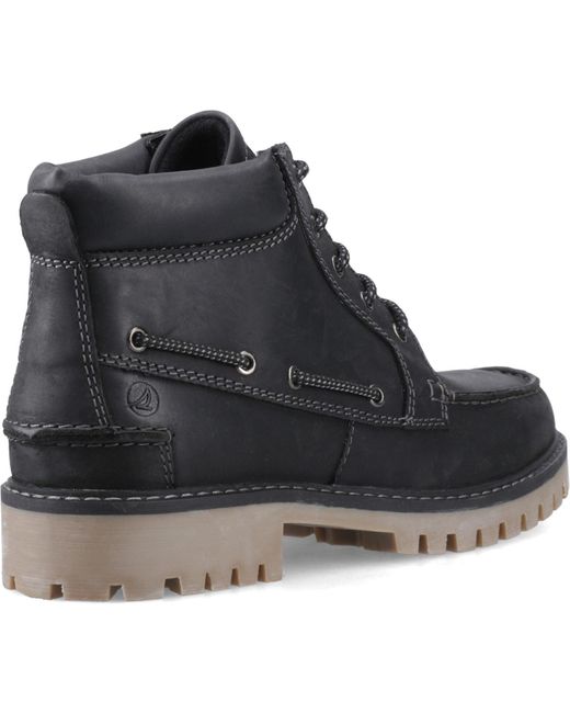 Sperry Top-Sider Black Baltimore Leather Ankle Boots for men