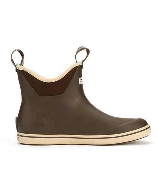 XtraTuf Brown Ankle Deck Rubber Wellington Boots