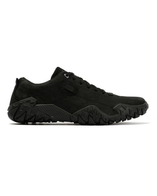 Caterpillar Black Gridlock Lo Tumbled Nubuck Lace-Up Shoes for men