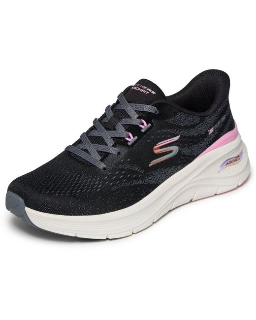 Skechers Black Arch Fit 3.0 Textile Mesh/Multi Trim Trainers