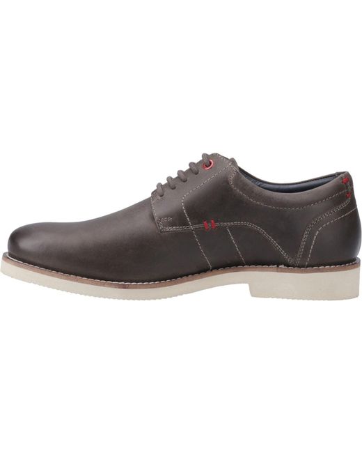 Pod Gray Hampton Leather Lace-Up Shoes for men