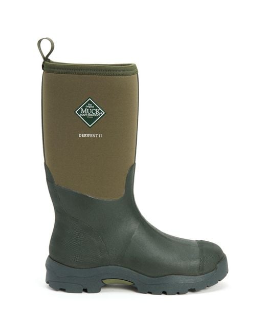 Muck Boot Green Derwent Ii Rubber Moss Wellington Boots