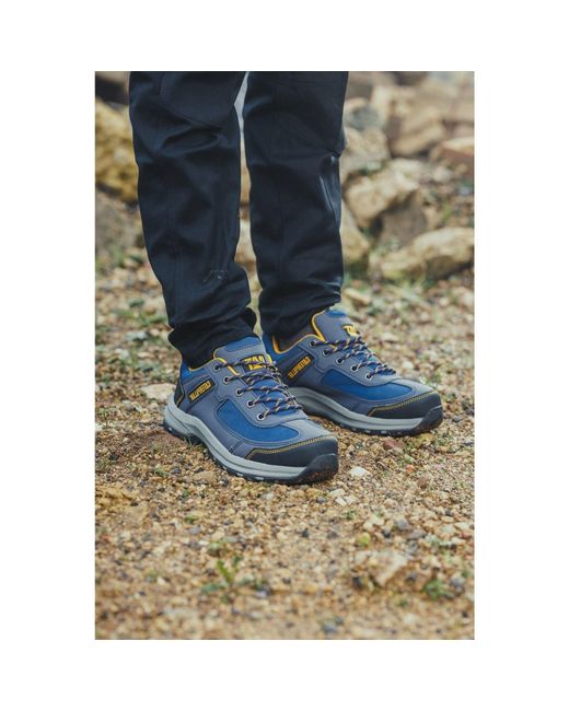 CAT Safety Blue Caterpillar Elmore Low Synthetic Safety Trainers for men