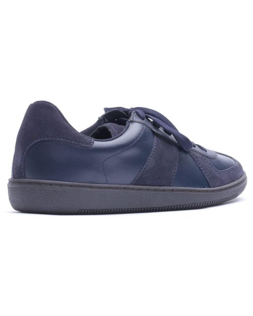 Base London Blue Tommo Leather Trainers for men