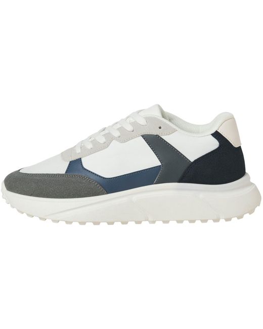Jack & Jones Metallic Aspire Runner Polyurethane Castlerock/ Blazer Trainers Pu for men