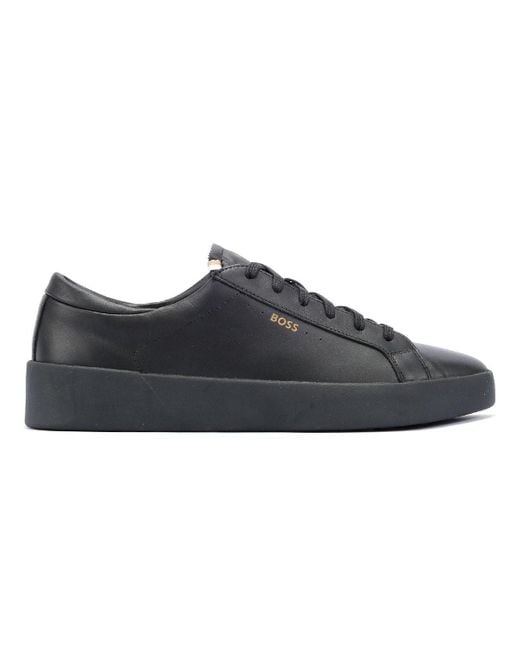 Boss Black Belwar Tennis Smooth Leather Men's Trainers for men