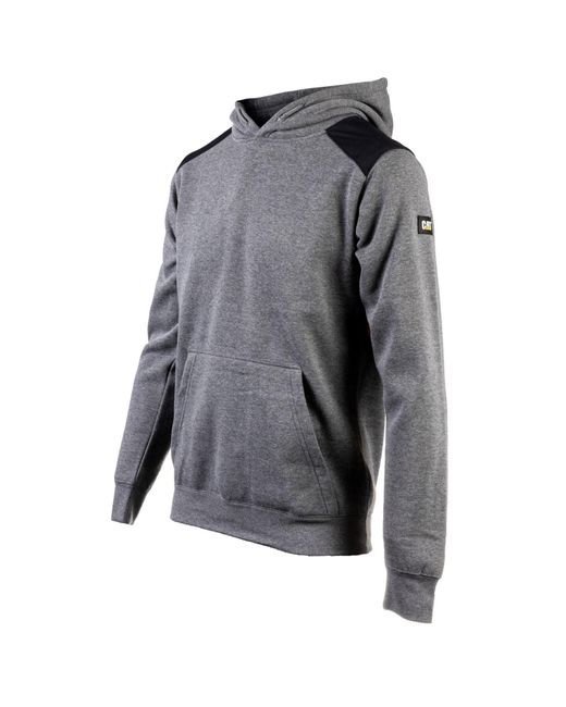 Caterpillar Gray Essentials Synthetic Hooded Sweatshirt for men