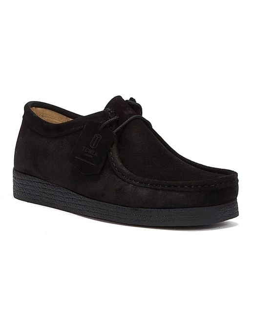 Tower London Black Apache Suede Shoes