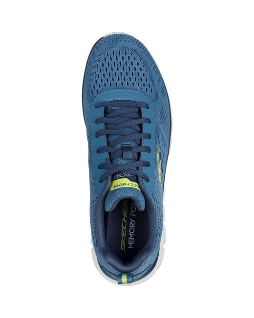 Skechers Blue Track Leshur Synthetic Slate Trainers for men