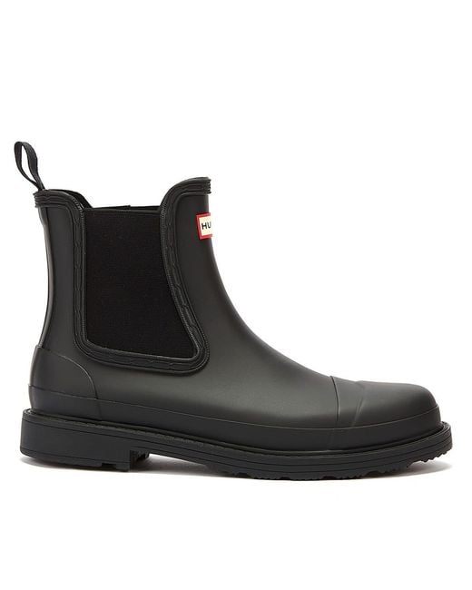 Hunter Black Chelsea Boots