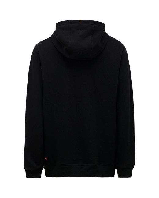 Hard Yakka Black Brushed Fleece Synthetic Hooded Sweatshirt for men