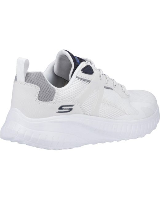 Skechers White Bobs Squad Chaos Elevated Drift 118034-Wmlt/Multi Lace Up Shoes for men
