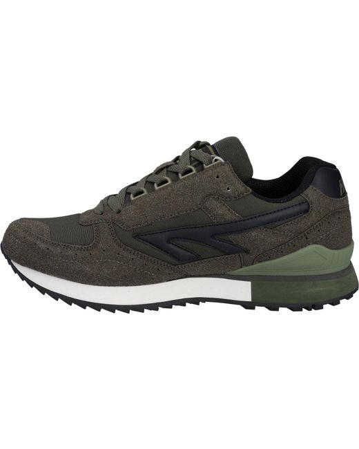 Hi-tec Black Shadow Pu Suede/Synthetic Dark Lace-Up Shoes for men