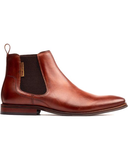 Base London Brown Sikes Leather Boots for men