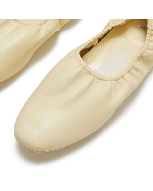 Fitflop Natural Delicato X Pantone Poise Leather Ballerinas