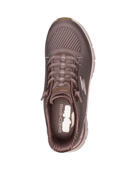Skechers Gray Arch Fit Glide-Step Pro Golden Pace Textile Trainers