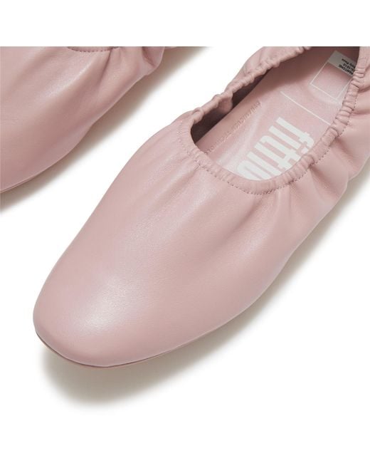 Fitflop Pink Delicato X Pantone Poise Leather Ballerinas