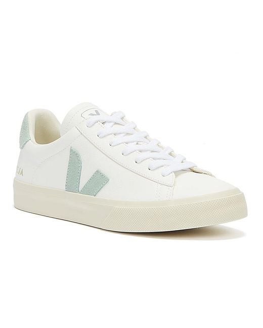 Veja White Campo Chromefree Leather Extra Matcha Trainers