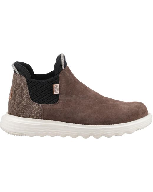 Branson Bottes En Cuir HeyDude en coloris Brown